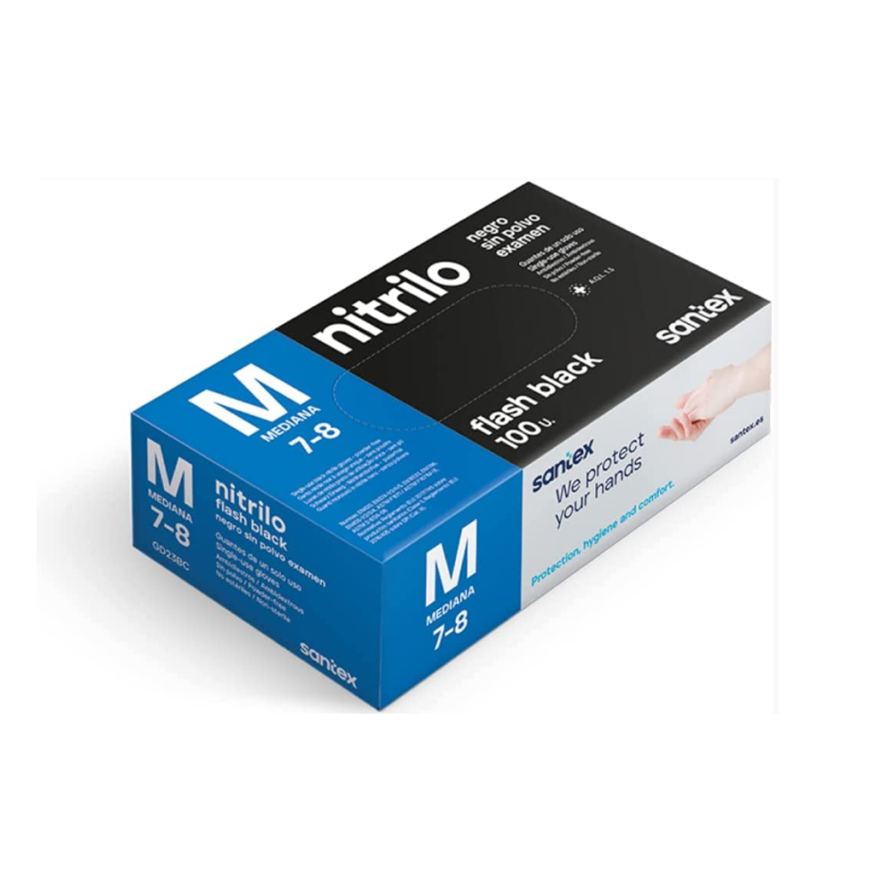 Nitrilo Medical Gloves Nitrile Black Non Powder