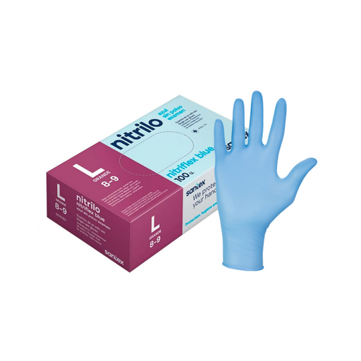 Nitrilo Medical Gloves Nitrile Bleu Non Powder