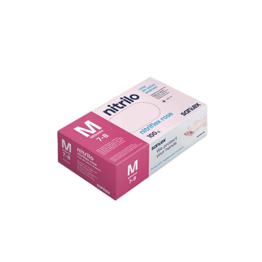 Nitrilo Medical Gloves Nitrile Pink Non Powder